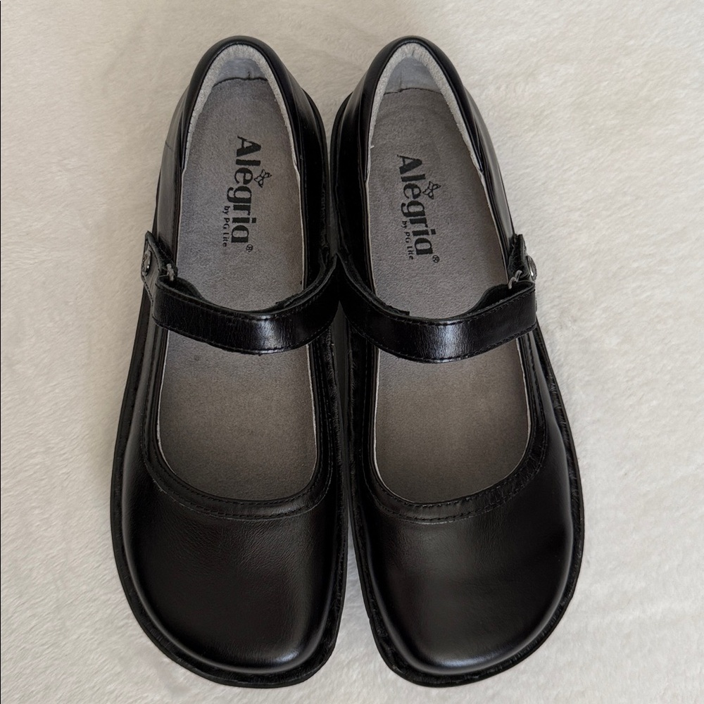 NWOT Alegria by PG Lite | Belle Leather Mary Jane Shoe BEL-640 Black (40/9.5-10) - Picture 4 of 15